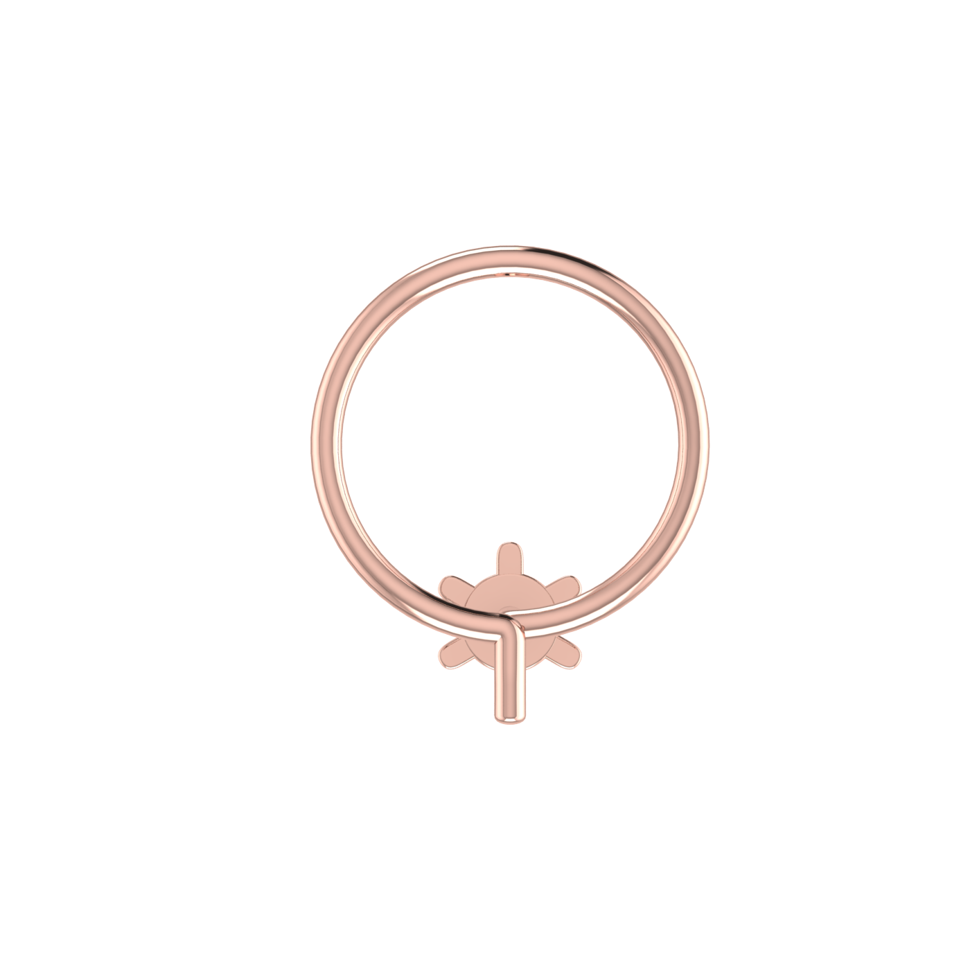 0.03 Carat Natural Diamond Nose Pin - HI Color, VS-SI Clarity.